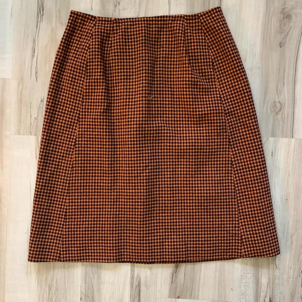 Vintage 1970s classic‎ Pendleton gingham midi skirt with pockets